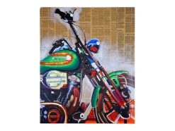 Vente-unique Schilderij-Olieverfschilderij Motor Handgeschilderd