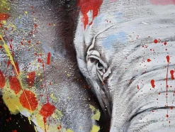 Vente-unique Schilderij-Olieverfschilderij Olifant Mcw-H25 Handgeschilderd, 150X100Cm