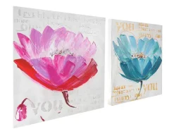 Vente-unique Schilderij-Olieverfschilderij Orchidee Handgeschilderd