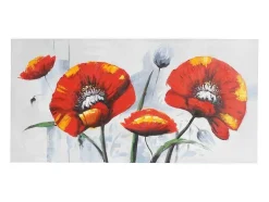 Vente-unique Schilderij-Olieverfschilderij Rode Klaproos Handgeschilderd
