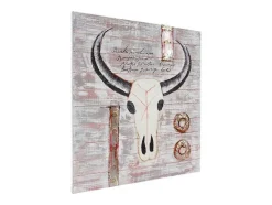Vente-unique Schilderij-Olieverfschilderij Stier Handgeschilderd