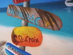 Vente-unique Schilderij-Olieverfschilderij Straatnaambord Handgeschilderd