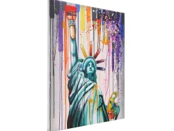 Vente-unique Schilderij-Olieverfschilderij Vrijheidsbeeld Handgeschilderd