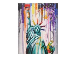 Vente-unique Schilderij-Olieverfschilderij Vrijheidsbeeld Handgeschilderd