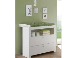 Vente-unique Babymeubel-Olja Commode Met 2 Lades En 1 Plank, Wit.