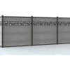 EXPERTLAND Afscherming En Omheining-Omheining H181 Cm - Set Van 7 Latten In Composiet Met Motief + 2 Lichtgrijze Palen - Enola