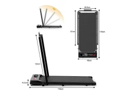 Vente-unique Fitness-Onder Bureau Loopband 1-6Km/H Wandelen Jogging Machine Voor Thuiskantoor Met Opvouwmogelijkheid