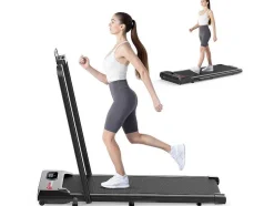 Vente-unique Fitness-Onder Bureau Loopband 1-6Km/H Wandelen Jogging Machine Voor Thuiskantoor Met Opvouwmogelijkheid