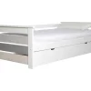 Vente-unique Bed Met Slaaplade-Onderschuifbed Celiane - 2 X 90 X 190 Cm - Mdf - Wit
