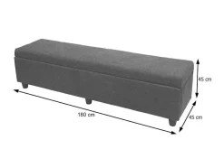 Vente-unique Kleine Opberger En Slaapkameraccessoire-Opbergkist Kriens Xxl, Imitatie Suede
