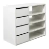Vente-unique Schoenenkast-Opbergmeubel En Schoenenkast Emeric - 4 Laden & 4 Nissen - Wit