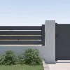 EXPERTLAND Afscherming En Omheining-Opengewerkt Hek H80,3 X L188,6 Cm In Donkergrijs Aluminium - Primo