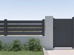 EXPERTLAND Afscherming En Omheining-Opengewerkt Hek H80,3 X L188,6 Cm In Donkergrijs Aluminium - Primo