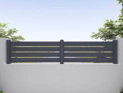 EXPERTLAND Afscherming En Omheining-Opengewerkte Uitbreiding Voor Het Hek H80,3 X L178,3 Cm In Donkergrijs Aluminium - Primo