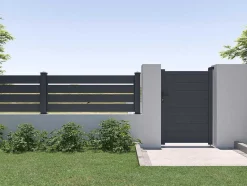 EXPERTLAND Afscherming En Omheining-Opengewerkte Uitbreiding Voor Het Hek H80,3 X L178,3 Cm In Donkergrijs Aluminium - Primo