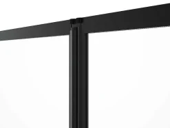 Shower & Design Badscherm-Opklapbaar Badscherm Van Matzwart Metaal - 120 X 140 Cm - District