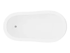 Shower & Design Vrijstaand Bad Op Pootjes-Ovaal Eilandbad - Retro Stijl - 171 L - 145 X 74 X 77 Cm - Witte Leeuwenpoten - Nisos