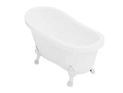Shower & Design Vrijstaand Bad Op Pootjes-Ovaal Eilandbad - Retro Stijl - 171 L - 145 X 74 X 77 Cm - Witte Leeuwenpoten - Nisos