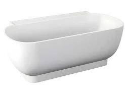 Shower & Design Halfvrijstaand Bad-Ovaal Halfvrijstaand Bad - 240 L - 150 X 76 X 58 Cm - Wit - Acryl - Vogler