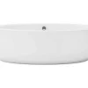 Shower & Design Vrijstaand Bad-Ovaal Losstaand Bad - 251L - 185 X 90 X 58 Cm - Wit - Acryl - Marmati