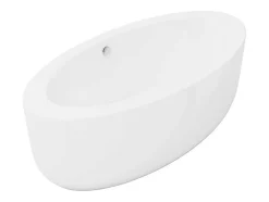 Shower & Design Vrijstaand Bad-Ovaal Losstaand Bad - 251L - 185 X 90 X 58 Cm - Wit - Acryl - Marmati