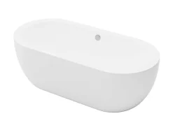 Shower & Design Vrijstaand Bad-Ovaal Vrijstaand - 200 L - 170 X 80 X 58 Cm - Wit - Acryl - Neptuna