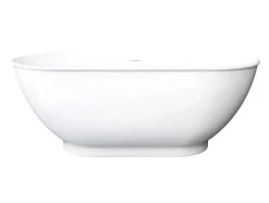 Shower & Design Vrijstaand Bad-Ovaal Vrijstaand Bad - 210L - 150 X 74 X 57 Cm - Wit - Acryl - Mobula