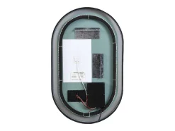 OZAIA Accessoires & Spiegels-Ovale Badkamerspiegel Met Verlichting Dampwerend Met Zwarte Lijst 60 X 90 Cm Alarico