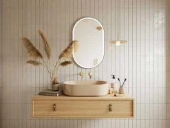 OZAIA Accessoires & Spiegels-Ovale Badkamerspiegel Met Verlichting Dampwerend Met Zwarte Lijst 60 X 90 Cm Alarico