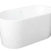 Shower & Design Vrijstaand Bad-Ovalen Losstaand Bad - 180 L - 130 X 71 X 58 Cm - Wit - Acryl - Apogon