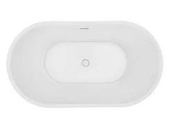 Shower & Design Vrijstaand Bad-Ovalen Losstaand Bad - 180 L - 130 X 71 X 58 Cm - Wit - Acryl - Apogon