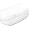 Shower & Design Vrijstaand Bad-Ovalen Vrijstaand Bad - 240 L - 170 X 75 X 60 Cm - Wit - Acryl - Mobula