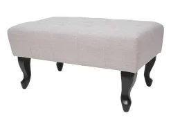 Vente-unique Kruk-Oxford Voetenbank Waterafstotend, Creme-Beige