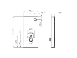 Vente-unique Hangend Toilet-Pakket Zwevend Toilet Met Sierframe - Matzwart - Javoine
