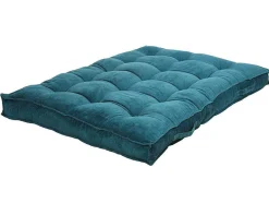 OZAIA Huistextiel-Palletkussen - 120 X 80 X 10 Cm - Ribfluweel - Blauw - Baila