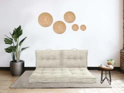 OZAIA Huistextiel-Palletkussen Van Ribfluweel - L120 X D80 Cm - Beige - Baila