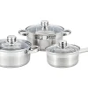 Vente-unique Tafelservies-Pannenset Festin Van Inox - 6 Stuks - Metaalkleur