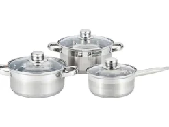 Vente-unique Tafelservies-Pannenset Festin Van Inox - 6 Stuks - Metaalkleur