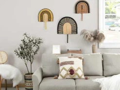 OZAIA Decoratieve Wandplaat-Papieren Wandwaaier - 45 X 58 Cm - Naturel En Zwart - Zawane