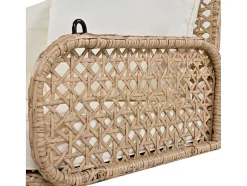 ModernLuxe Hangstoel-Pe Rotan Hangstoel - Tuinschommel - 2 Plaatsen - Met Kussens - Beige