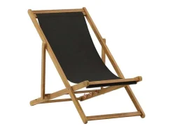 Venture Home Ligstoel-Peachy Tuinligstoel, Opvouwbare Strandstoel Grijs.