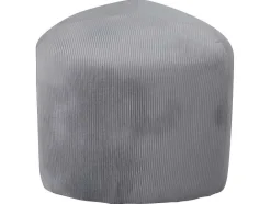 Venture Home Poef-Peg Poef, Hocker O46Cm Fluweel Grijs.