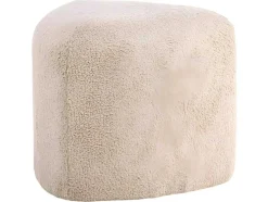 Venture Home Poef-Peg Poef, Hocker O46Cm Teddystof Beige.