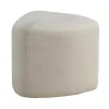 Venture Home Poef-Peg Poef, Hocker O46Cm Velours Wit.