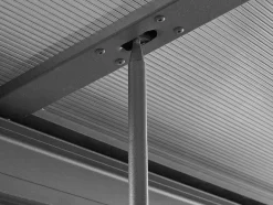 EXPERTLAND Prieel, Pergola, Gazebo En Kiosk-Pergola Voor Tegen De Muur Met Schuifbaar Dak - 12 M - Antraciet - Izeda