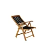 Vente-unique Tuinset-Peter Tuinstoel 5 Pos. Instelbaar Zwart, Acacia.