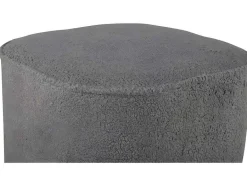 Venture Home Poef-Piff Poef, Hocker O44Cm Teddystof Grijs.