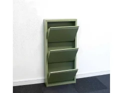 Vente-unique Schoenenkast-Pisa Schoenenkast Groen Metaal Met 6 Vakken.