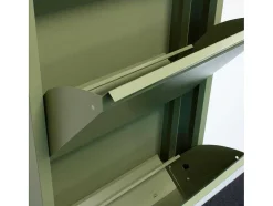 Vente-unique Schoenenkast-Pisa Schoenenkast Groen Metaal Met 4 Vakken.