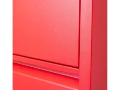Vente-unique Schoenenkast-Pisa Schoenenkast Rood Metaal Met 9 Vakken.